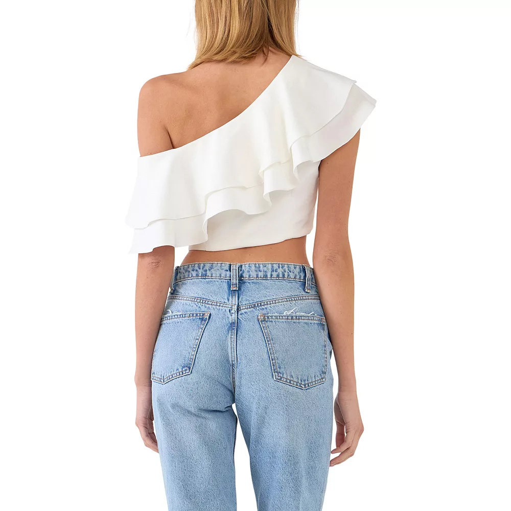 Ruffled One Shoulder Top - Image 3