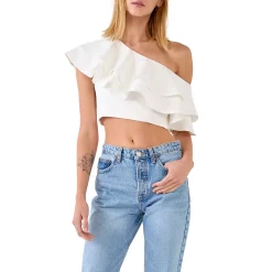 Ruffled One Shoulder Top