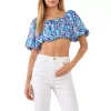 Floral Satin Effect Crop Top
