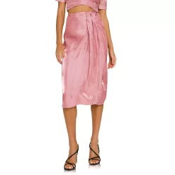 Metallic Effect Midi Skirt