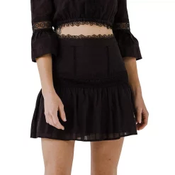 Yoke Flared Mini Skirt
