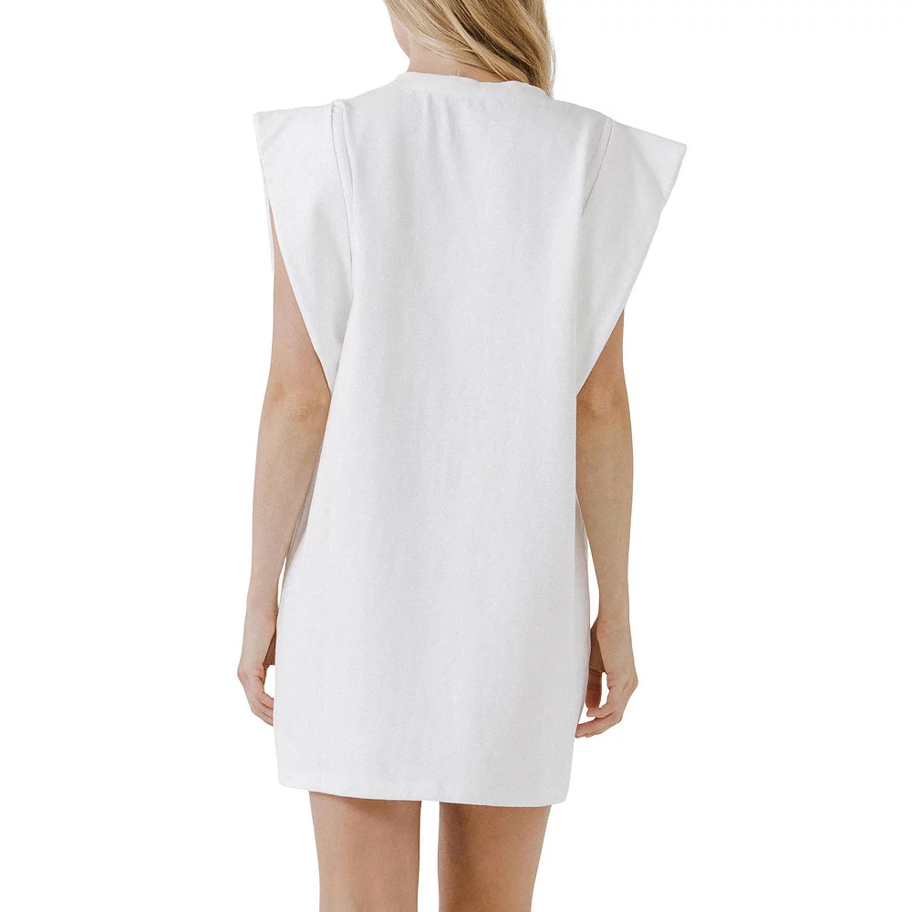 Folded Detail Mini Dress - Image 2