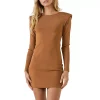 Shoulder Pad Knit Dress