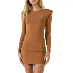 Shoulder Pad Knit Dress