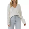 V-neckline Long Sleeve Sweater