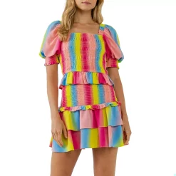 Ombre Stripe Smocked Top