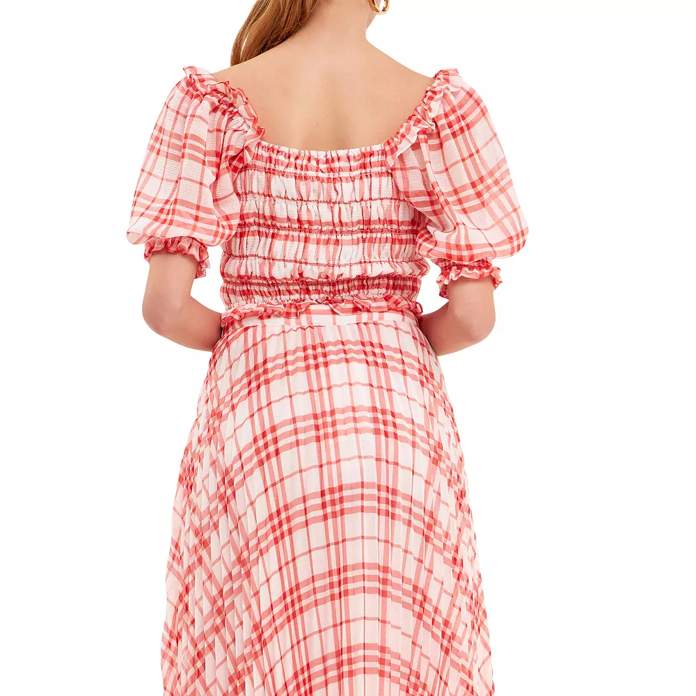 Gingham Smocked Top - Image 2