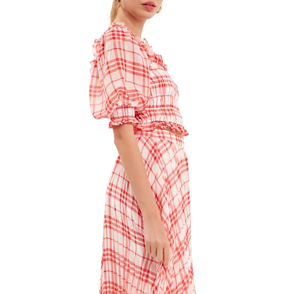 Gingham Smocked Top - Image 3