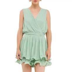 Pleated Romper