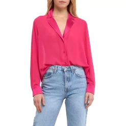 Satin Chiffon Dress Shirt