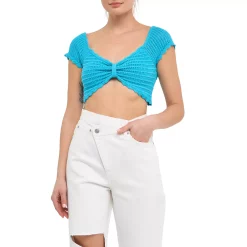 Knit Top with Bow Detail