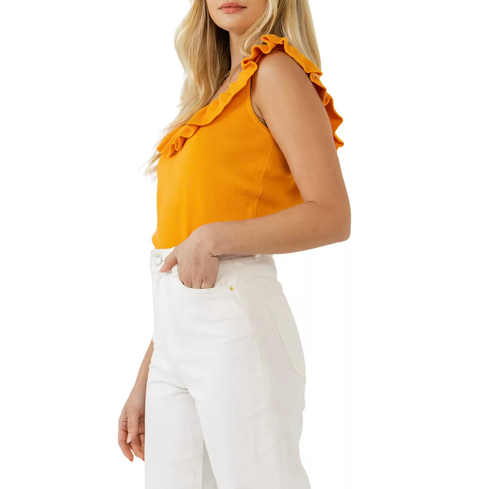 Ruffle Neck Knit Top - Image 5