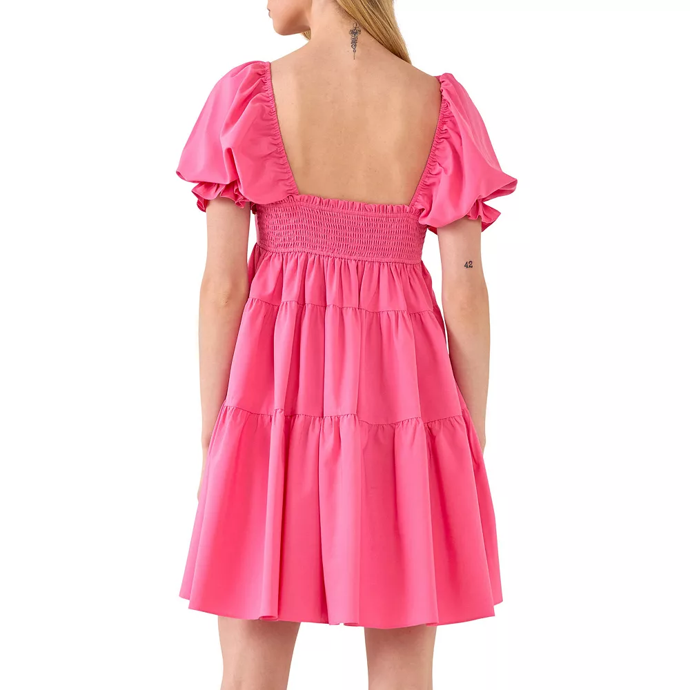 Classic Sweetheart Tiered Mini with Puff Sleeves - Image 4