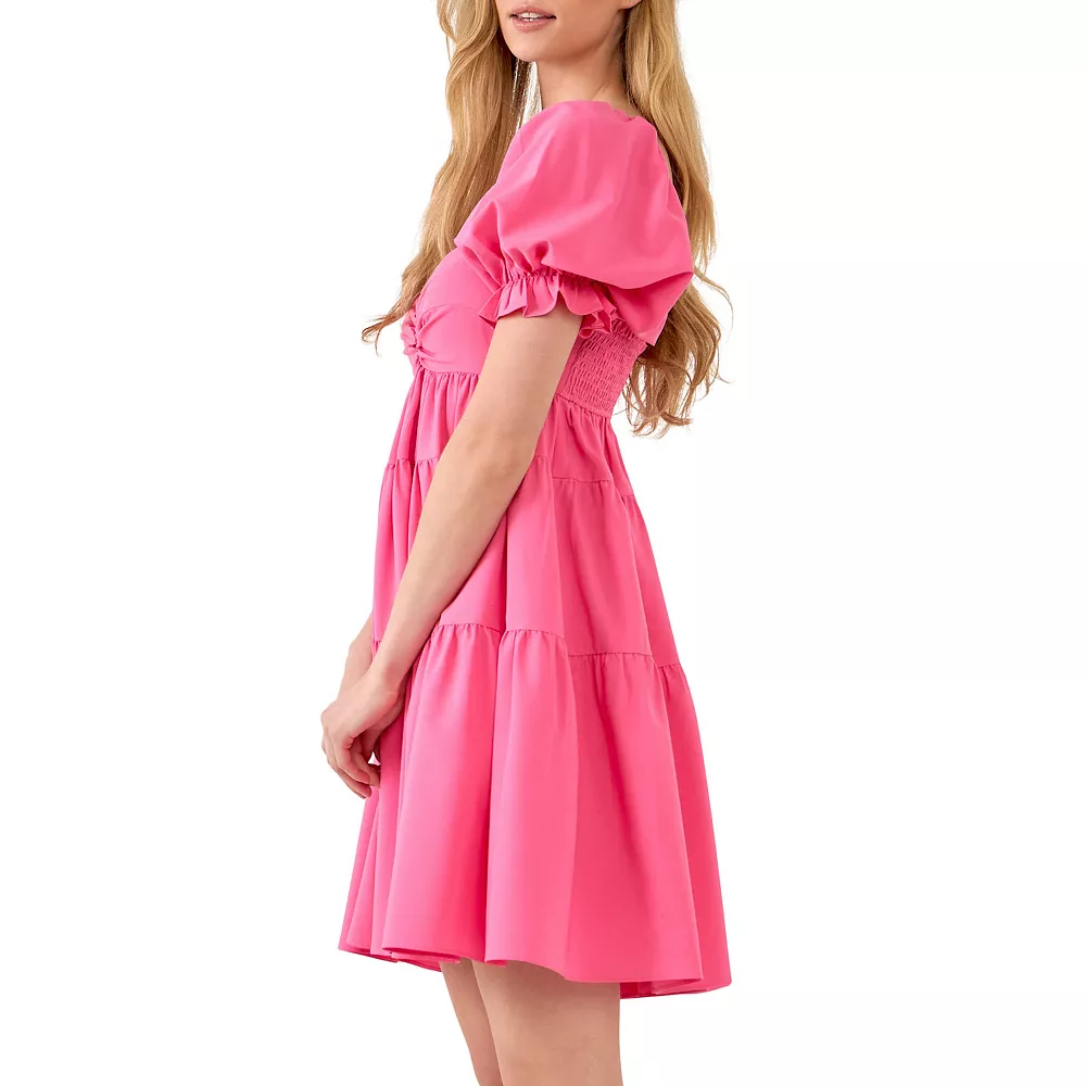Classic Sweetheart Tiered Mini with Puff Sleeves - Image 5