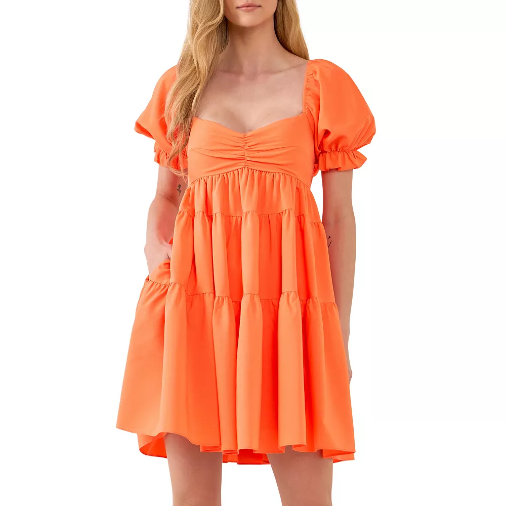 Classic Sweetheart Tiered Mini with Puff Sleeves - Image 3