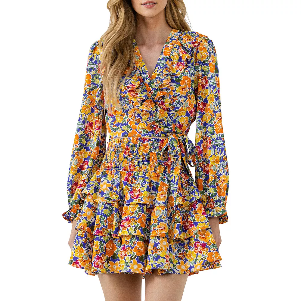 Front Wrap Floral Top