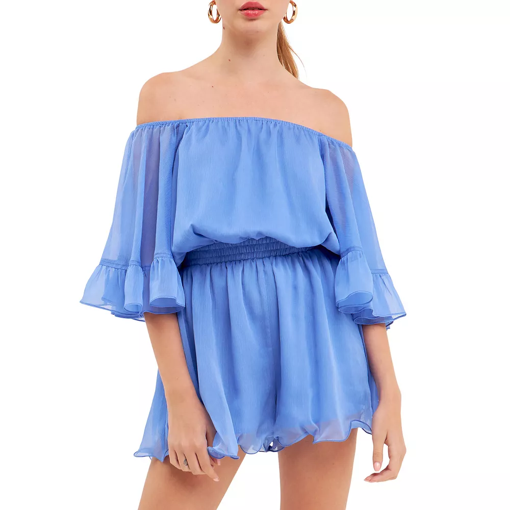 Ruffled Sleeve Romper - Image 2