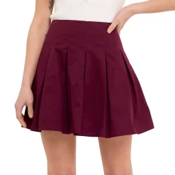 Pleated Waist Mini Skirt