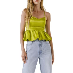 Ruffled Hem Cami Top