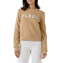 Beads Lettering Patch Sweatshirt