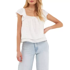 Sequins Fabric Tiered Top