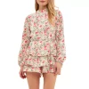 Blooming Roses Floral Open Back Romper