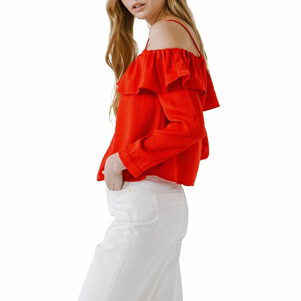 Ruffled Neckline Top - Image 3