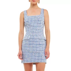 Sequins with Tweed Mini Dress