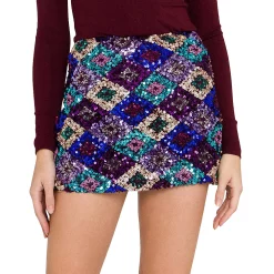 Multi Sequin Mini Skirt