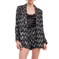 Sequin Single-Breasted Blazer
