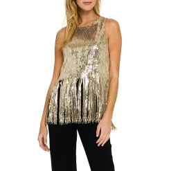 Sequin Fringe Top