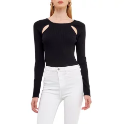 Double Cut Out Knit Top