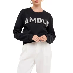 Beaded Amour Sweatshirt